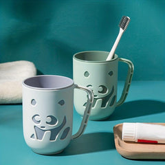Panda Mouthwash Cup Toothbrush Cup Plastic Gargle Cup With Handle
