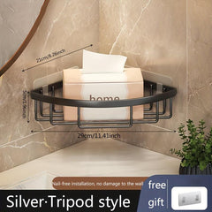 Stainless Steel Corner Shower Caddy Wall Mounted Bathroom Triangle Shelf