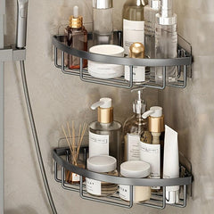 Stainless Steel Corner Shower Caddy Wall Mounted Bathroom Triangle Shelf