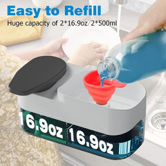 2-in-1 Dish Soap Dispenser with Sponge Holder 16.9oz