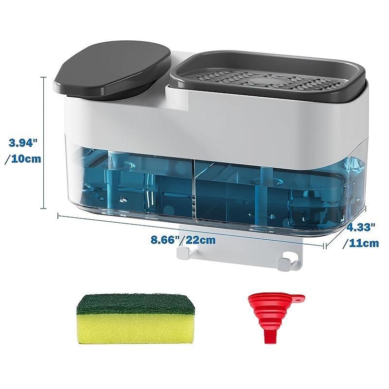 2-in-1 Dish Soap Dispenser with Sponge Holder 16.9oz
