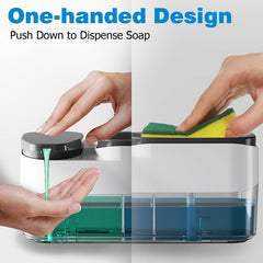 2-in-1 Dish Soap Dispenser with Sponge Holder 16.9oz
