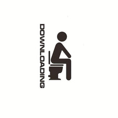 Creative Toilet Wall Stickers Removable Self Adhesive Sticker Toilet Decal
