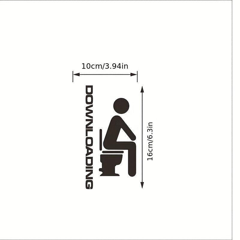 Creative Toilet Wall Stickers Removable Self Adhesive Sticker Toilet Decal