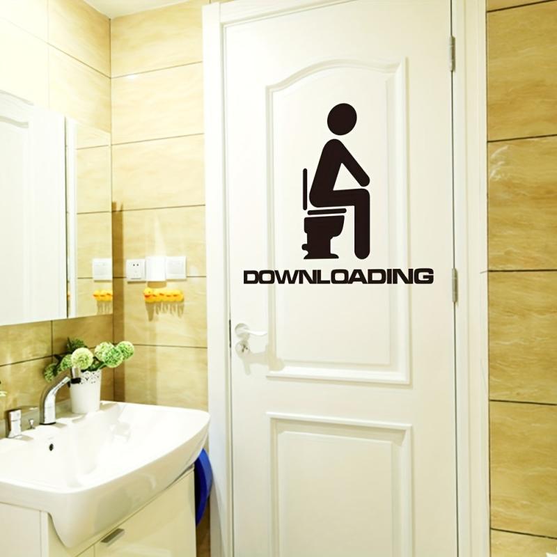 Creative Toilet Wall Stickers Removable Self Adhesive Sticker Toilet Decal