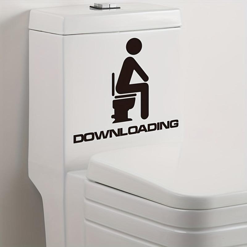 Creative Toilet Wall Stickers Removable Self Adhesive Sticker Toilet Decal