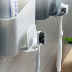 Wall Mounted Toothbrush Holder Punch-Free Bathroom Storage Rack