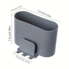 Wall Mounted Toothbrush Holder Punch-Free Bathroom Storage Rack