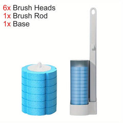 Disposable Toilet Brush Long Handle Wall Mounted Bathroom Replacement Brush Head
