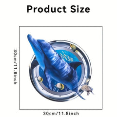 3D Shark Diving Goggles Toilet Sticker Funny Item