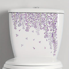 Plant Toilet Sticker Flower Vine Removable Waterproof Vinyl Sticker