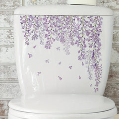 Plant Toilet Sticker Flower Vine Removable Waterproof Vinyl Sticker