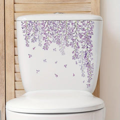 Plant Toilet Sticker Flower Vine Removable Waterproof Vinyl Sticker