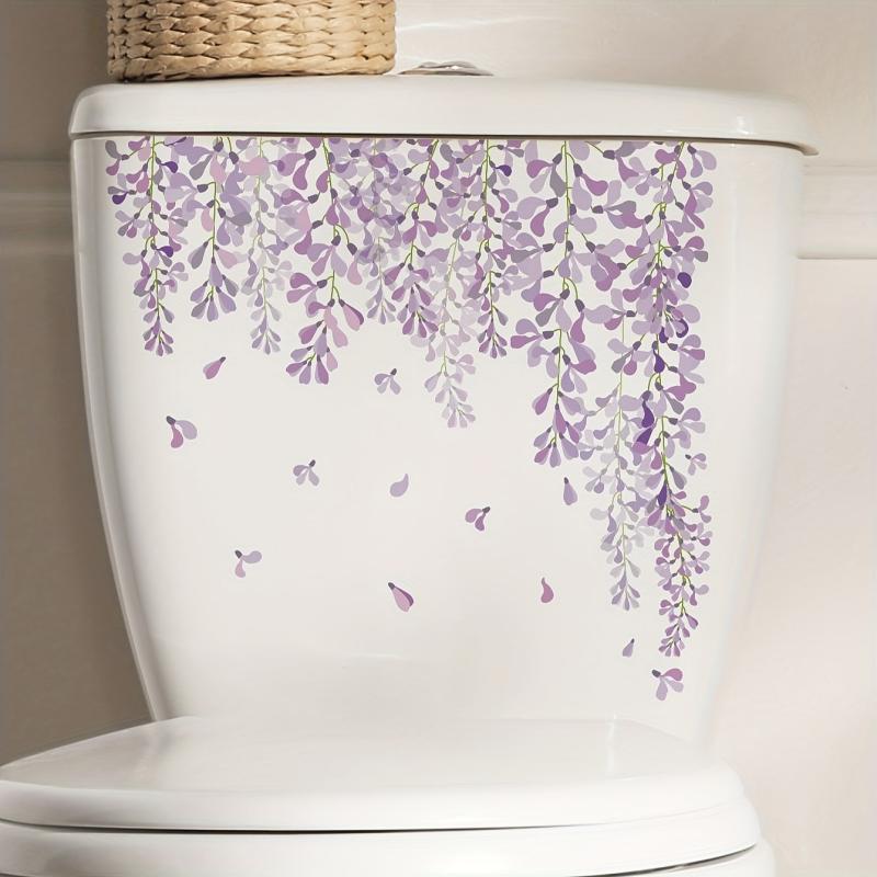 Plant Toilet Sticker Flower Vine Removable Waterproof Vinyl Sticker
