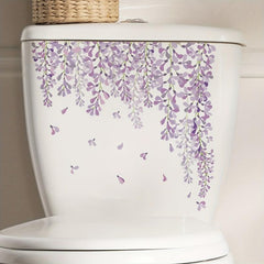 Plant Toilet Sticker Flower Vine Removable Waterproof Vinyl Sticker