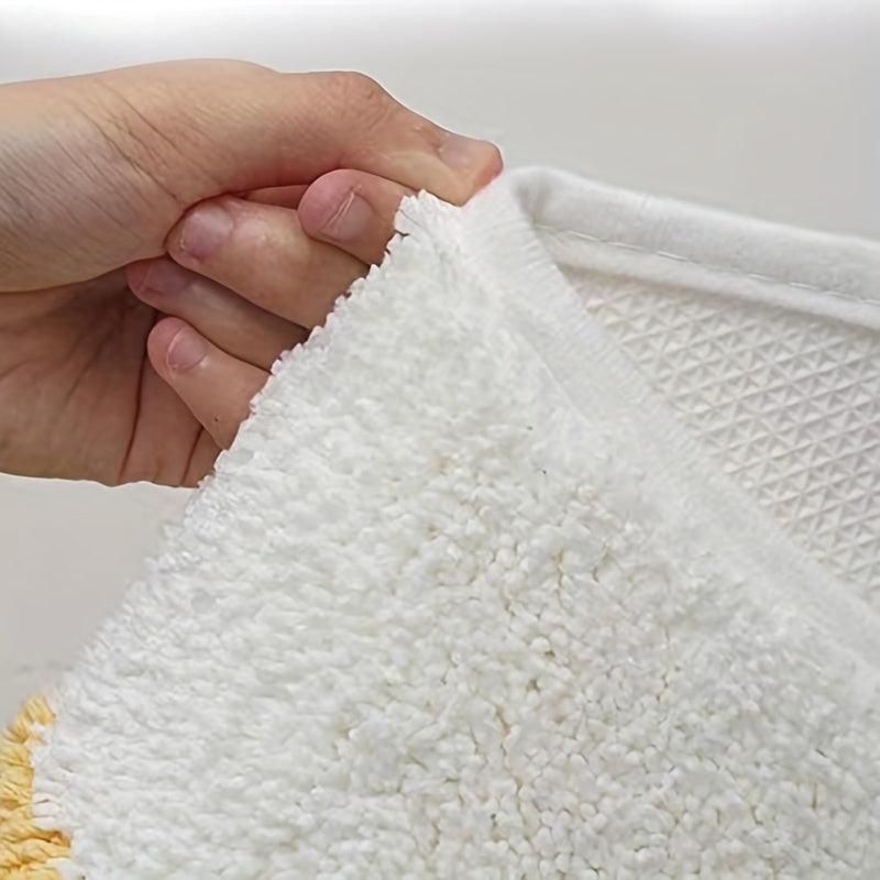 Kids Yolk Egg Bath Mat Plush Cartoon Bathtub Rug Water Absorbent