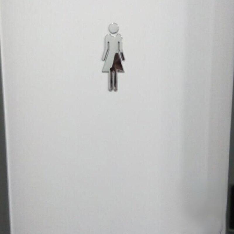Stylish Men's and Women's Bathroom Sign for Home Office and Business
