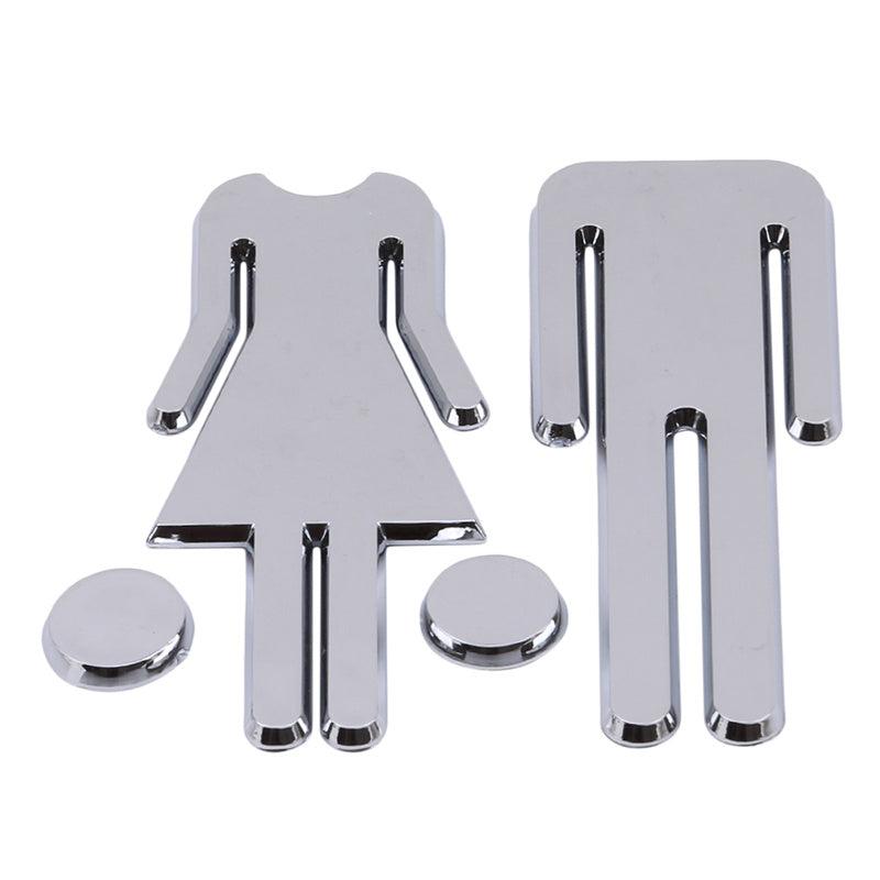 Stylish Men's and Women's Bathroom Sign for Home Office and Business