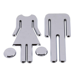 Stylish Men's and Women's Bathroom Sign for Home Office and Business