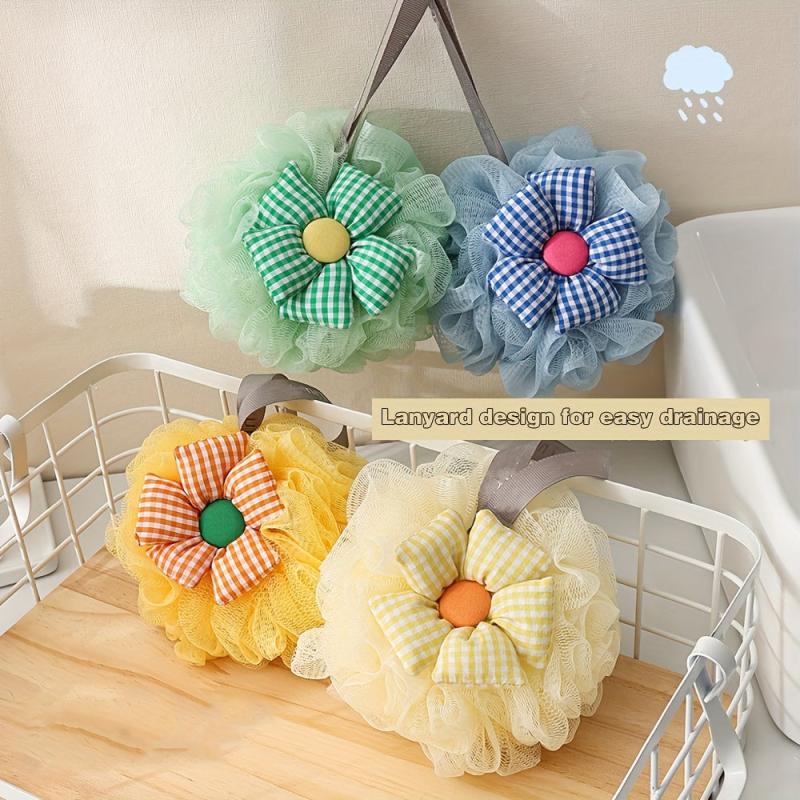 Sunflower Bath Ball Loofah Scrub Sponge Exfoliating Bath Net