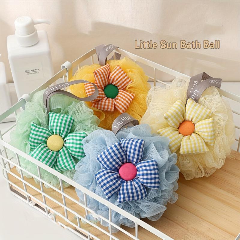 Sunflower Bath Ball Loofah Scrub Sponge Exfoliating Bath Net