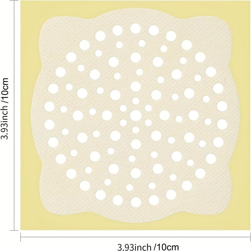 30pcs Disposable Floor Drain Strainer Sticker Mesh Shower Drain Covers