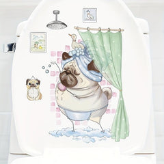 Toilet Lid Decal Ceramic Tile Sticker Restroom Renovation Self-adhesive Decal