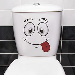 1pc Cartoon Toilet Sticker Wall Decoration Self-adhesive Bathroom Sticker
