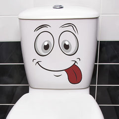 1pc Cartoon Toilet Sticker Wall Decoration Self-adhesive Bathroom Sticker