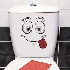 1pc Cartoon Toilet Sticker Wall Decoration Self-adhesive Bathroom Sticker