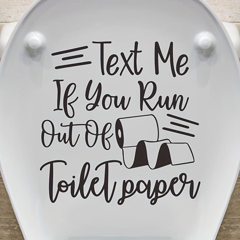 Funny Toilet Sticker Self-adhesive Toilet Lid Decal Bathroom Decor