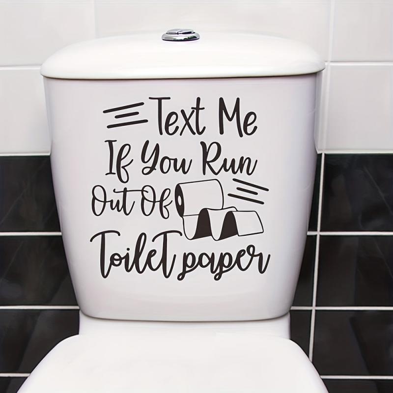 Funny Toilet Sticker Self-adhesive Toilet Lid Decal Bathroom Decor