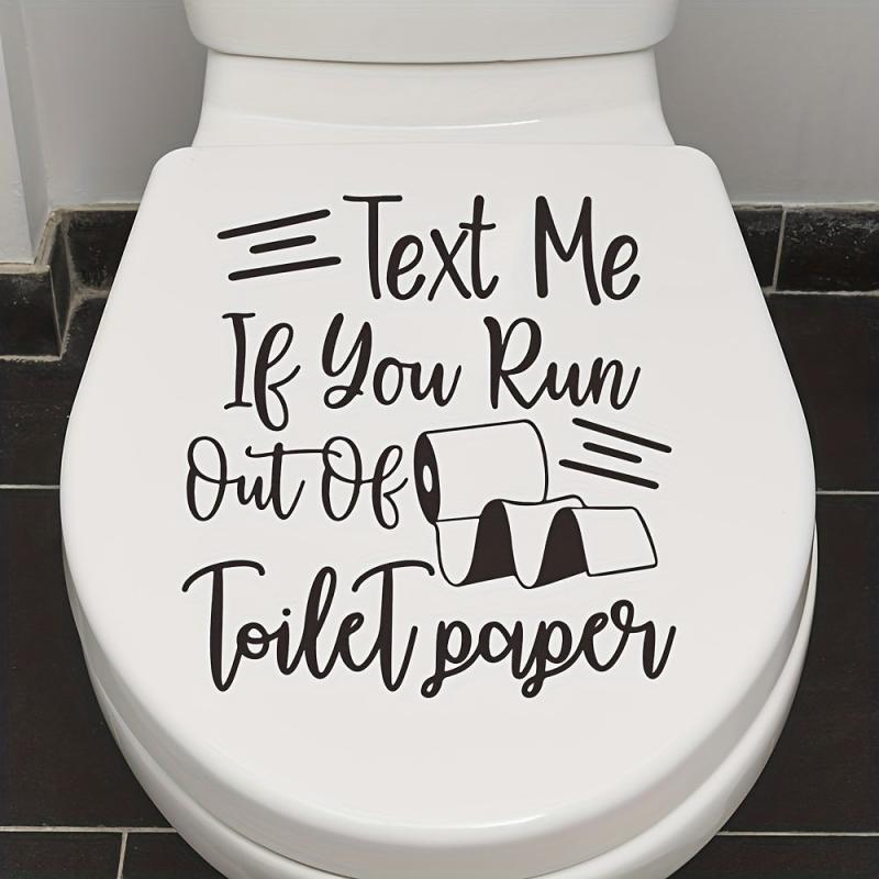 Funny Toilet Sticker Self-adhesive Toilet Lid Decal Bathroom Decor