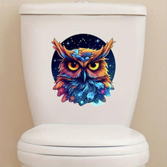 Creative Toilet Cover Sticker Cartoon Bathroom Decor