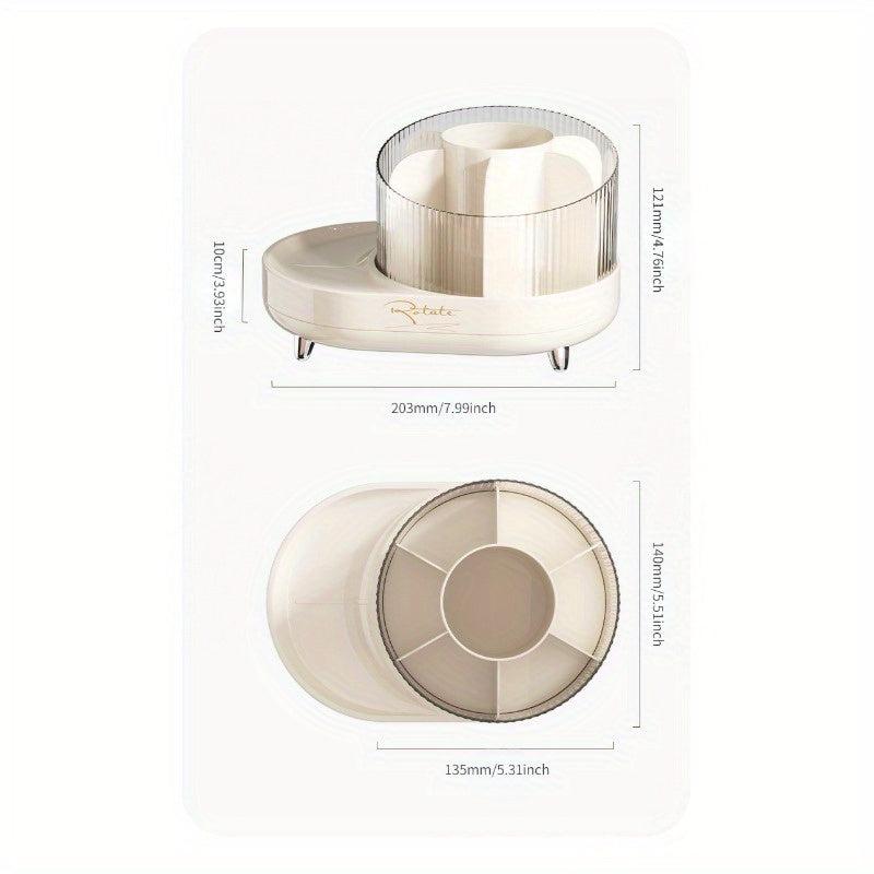 360 Rotating Makeup Brush Holder Cosmetics Organizer
