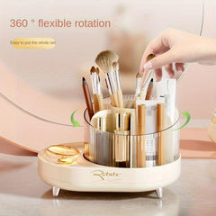 360 Rotating Makeup Brush Holder Cosmetics Organizer