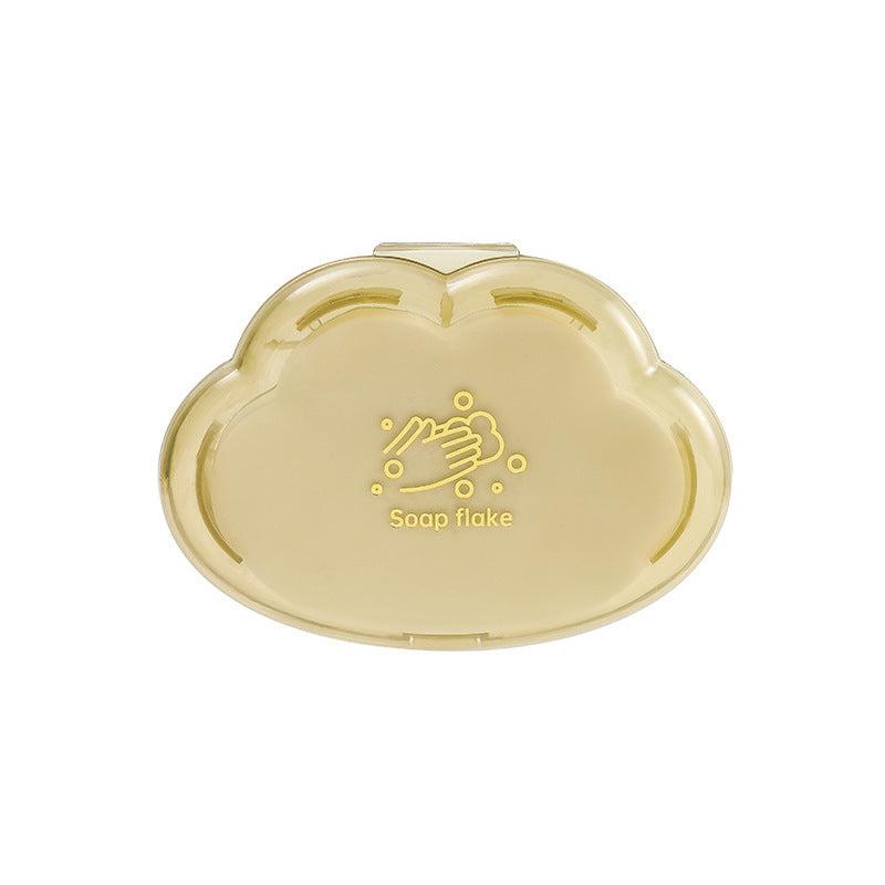 50pcs Portable Hand Wash Soap Papers for Travel Cloud Shape Disposable