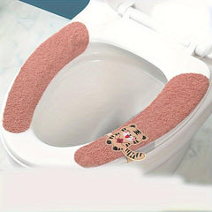 6pcs Toilet Seat Covers Cartoon Thick Padded Self Adhesive Cushion