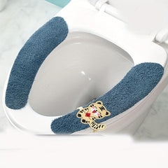 6pcs Toilet Seat Covers Cartoon Thick Padded Self Adhesive Cushion