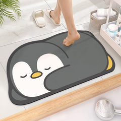 Cartoon Panda Non-slip Floor Mat Cute and Absorbent Bathroom Mat