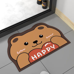 Cartoon Panda Non-slip Floor Mat Cute and Absorbent Bathroom Mat