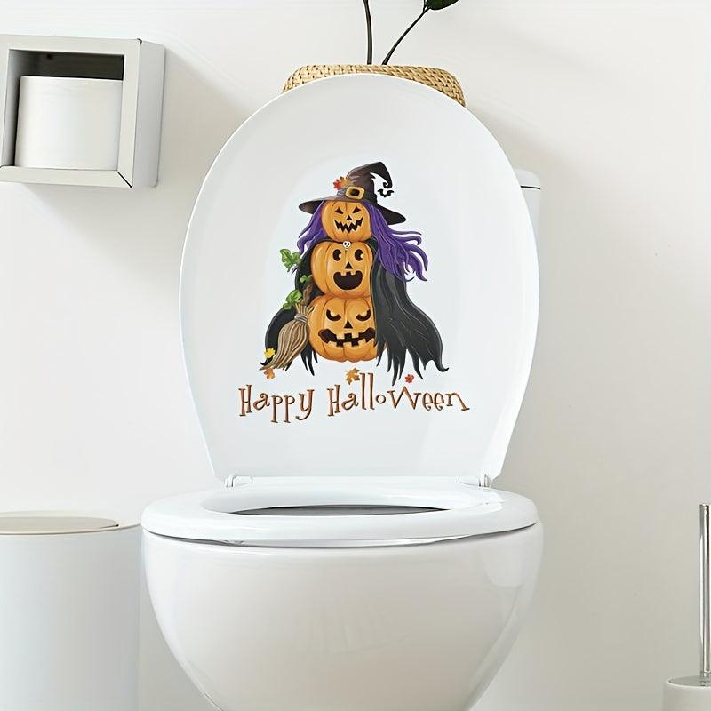 Halloween Toilet Stickers Bathroom Wall Sticker Toilet Lid Decals