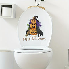 Halloween Toilet Stickers Bathroom Wall Sticker Toilet Lid Decals
