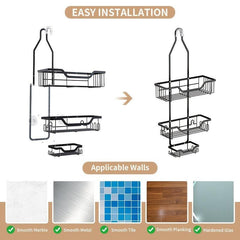 Rust-Proof Metal Shower Caddy Bathroom Storage Organizer