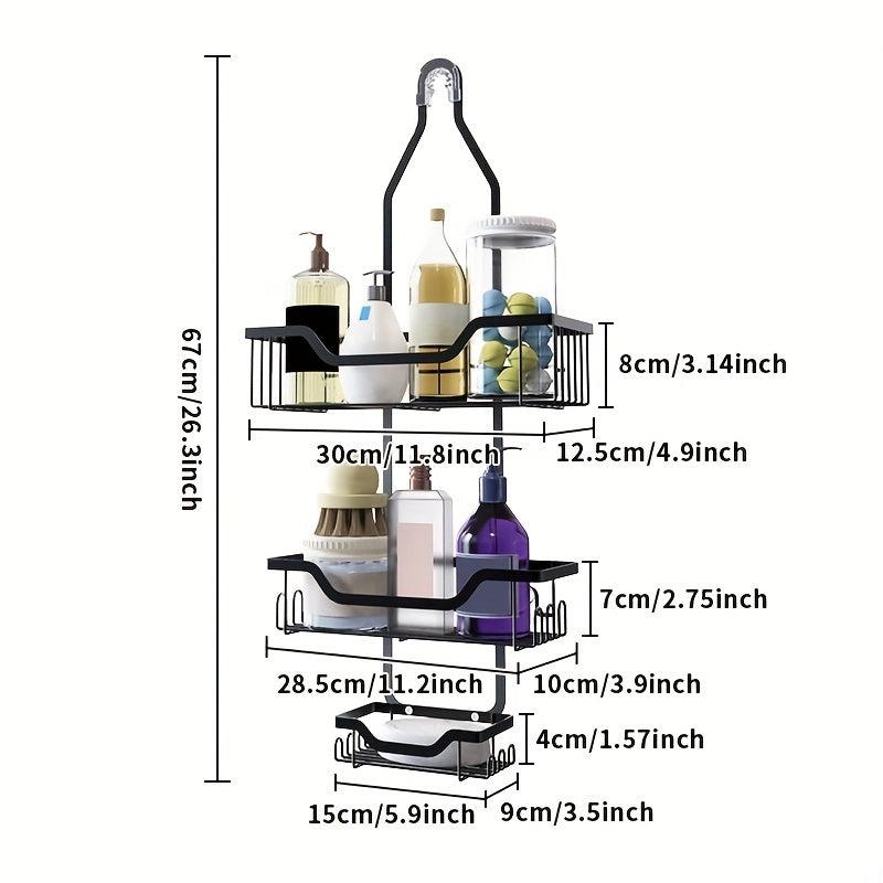 Rust-Proof Metal Shower Caddy Bathroom Storage Organizer