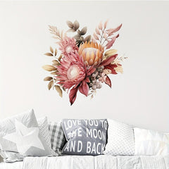 Colorful Flower Toilet Stickers Bathroom Decoration Decal