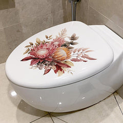 Colorful Flower Toilet Stickers Bathroom Decoration Decal