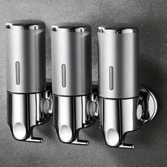 3-in-1 Wall Mounted Manual Soap Dispenser for Bathroom Bath