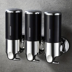 3-in-1 Wall Mounted Manual Soap Dispenser for Bathroom Bath
