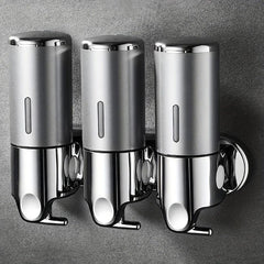 3-in-1 Wall Mounted Manual Soap Dispenser for Bathroom Bath